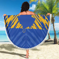 Kosovo Football 2026 Beach Blanket Rising Nation Blue Gold - Wonder Print Shop