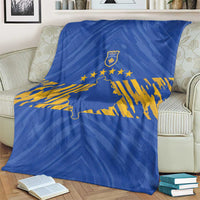 Kosovo Football 2026 Blanket Rising Nation Blue Gold - Wonder Print Shop