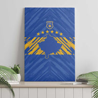 Kosovo Football 2026 Canvas Wall Art Rising Nation Blue Gold - Wonder Print Shop