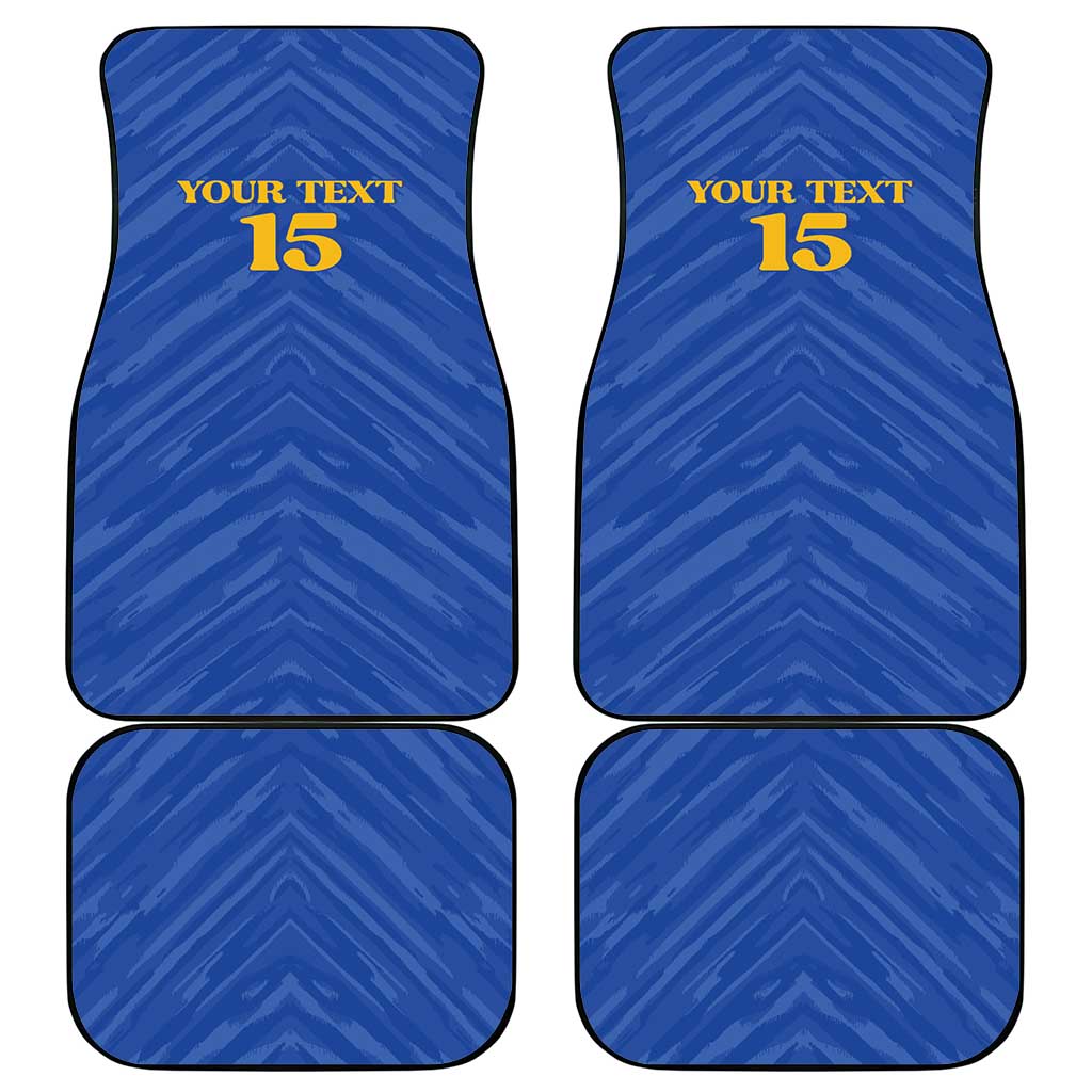 Custom Kosovo Football 2026 Car Mats Rising Nation Blue Gold - Wonder Print Shop