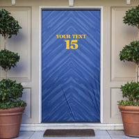Custom Kosovo Football 2026 Door Cover Rising Nation Blue Gold - Wonder Print Shop