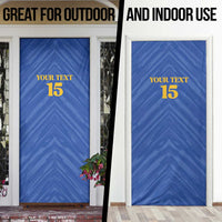 Custom Kosovo Football 2026 Door Cover Rising Nation Blue Gold - Wonder Print Shop