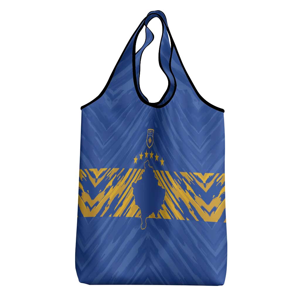 Kosovo Football 2026 Grocery Bag Rising Nation Blue Gold - Wonder Print Shop