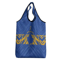 Kosovo Football 2026 Grocery Bag Rising Nation Blue Gold - Wonder Print Shop