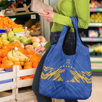 Kosovo Football 2026 Grocery Bag Rising Nation Blue Gold - Wonder Print Shop