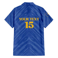 Custom Kosovo Football 2026 Hawaiian Shirt Rising Nation Blue Gold - Wonder Print Shop