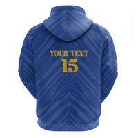 Custom Kosovo Football 2026 Hoodie Rising Nation Blue Gold - Wonder Print Shop