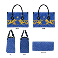 Kosovo Football 2026 Leather Bag Rising Nation Blue Gold - Wonder Print Shop