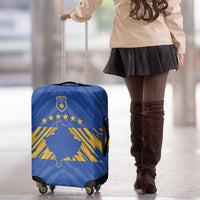 Kosovo Football 2026 Luggage Cover Rising Nation Blue Gold - Wonder Print Shop