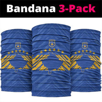 Kosovo Football 2026 Neck Gaiter Rising Nation Blue Gold - Wonder Print Shop