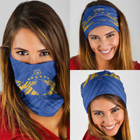 Kosovo Football 2026 Neck Gaiter Rising Nation Blue Gold - Wonder Print Shop