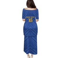 Custom Kosovo Football 2026 Puletasi Rising Nation Blue Gold - Wonder Print Shop