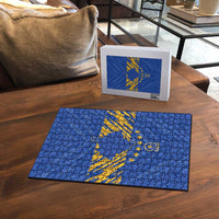 Kosovo Football 2026 Puzzle Rising Nation Blue Gold - Wonder Print Shop