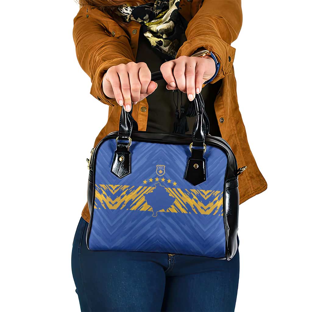Kosovo Football 2026 Shoulder Handbag Rising Nation Blue Gold - Wonder Print Shop