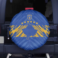Kosovo Football 2026 Spare Tire Cover Rising Nation Blue Gold - Wonder Print Shop
