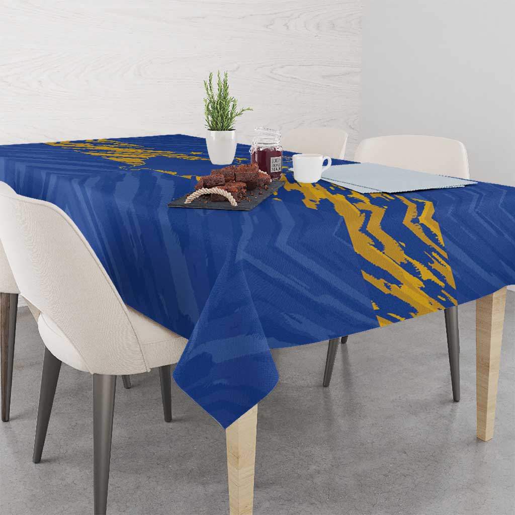 Kosovo Football 2026 Tablecloth Rising Nation Blue Gold - Wonder Print Shop