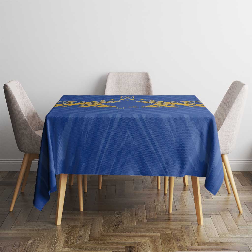 Kosovo Football 2026 Tablecloth Rising Nation Blue Gold - Wonder Print Shop