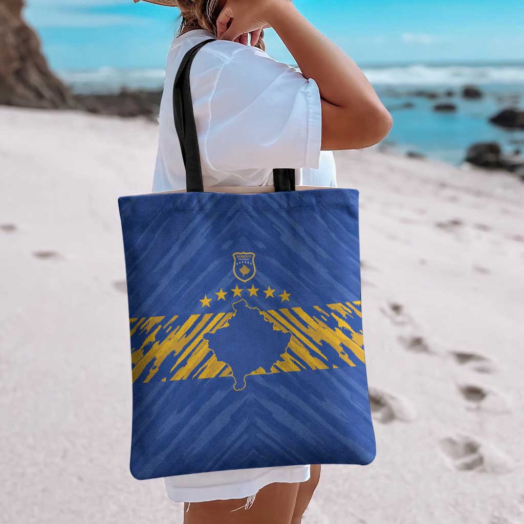 Kosovo Football 2026 Tote Bag Rising Nation Blue Gold - Wonder Print Shop