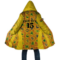 Custom Ghana Football Cloak Yellow Adinkra Pattern - Wonder Print Shop