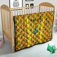 Custom Ghana Football Quilt Yellow Adinkra Pattern - Wonder Print Shop