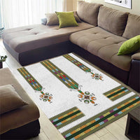 Ethiopian Traditional Habesha Costume Area Rug Cross With Tilet Pattern