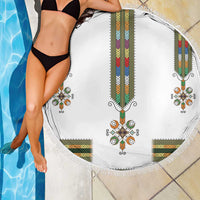 Ethiopian Traditional Habesha Costume Beach Blanket Cross With Tilet Pattern