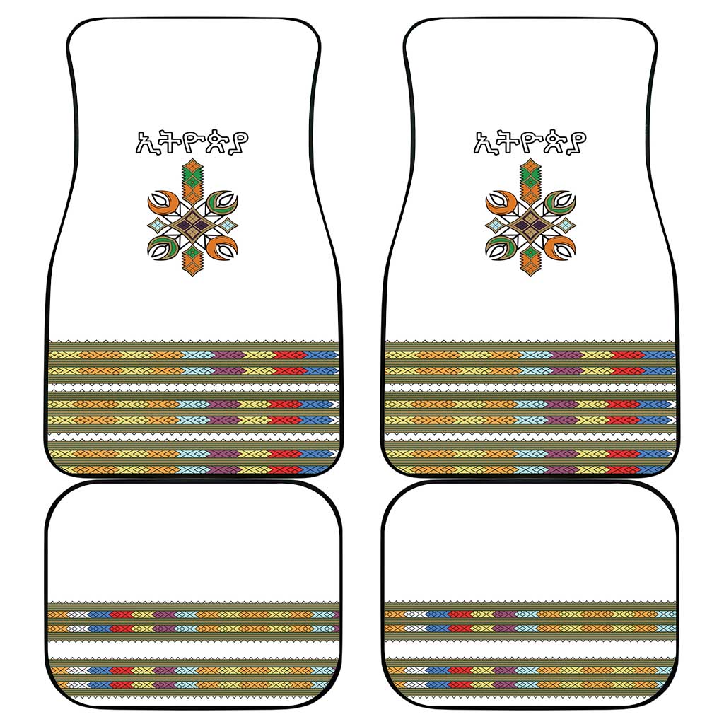 Ethiopian Traditional Habesha Costume Car Mats Cross With Tilet Pattern