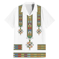 Ethiopian Traditional Habesha Costume Family Matching Mermaid Dress and Hawaiian Shirt Cross With Tilet Pattern