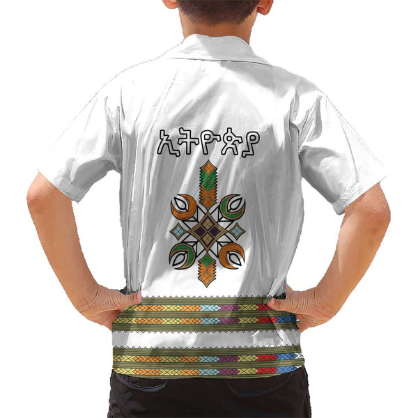 Meskel Ethiopia Kid Hawaiian Shirt True Cross LT15 main image 1