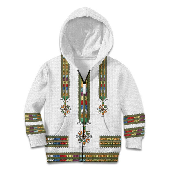 Happy Ethiopian Timkat Zip Hoodie Cross Mix Tilet Pattern LT15 main image 0