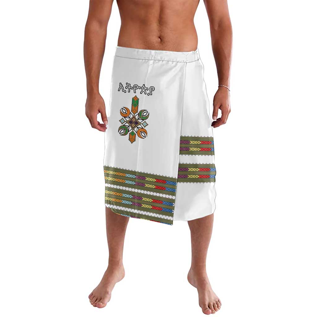 Ethiopian Traditional Habesha Costume Lavalava Cross With Tilet Pattern