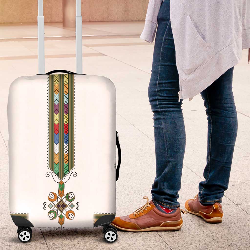 Ethiopian Traditional Habesha Costume Luggage Cover Cross With Tilet Pattern