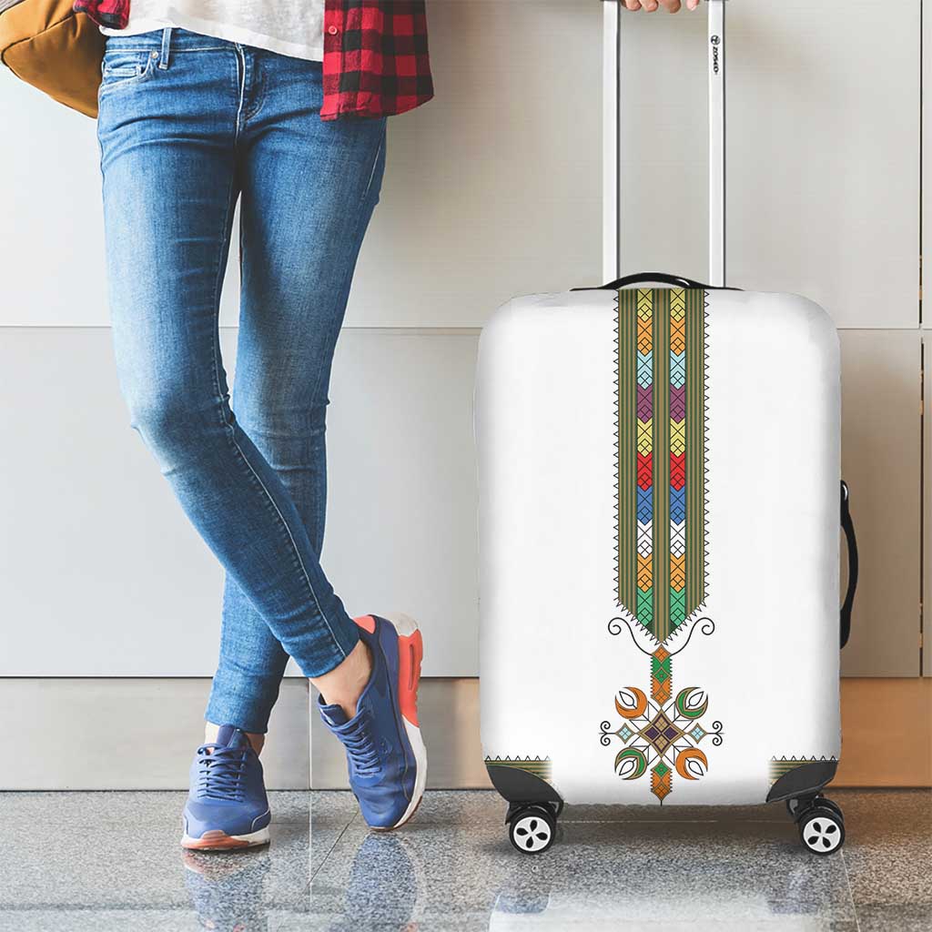 Ethiopian Traditional Habesha Costume Luggage Cover Cross With Tilet Pattern