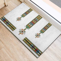 Ethiopian Traditional Habesha Costume Rubber Doormat Cross With Tilet Pattern