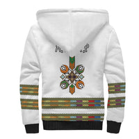 Ethiopian Traditional Habesha Costume Sherpa Hoodie Cross With Tilet Pattern
