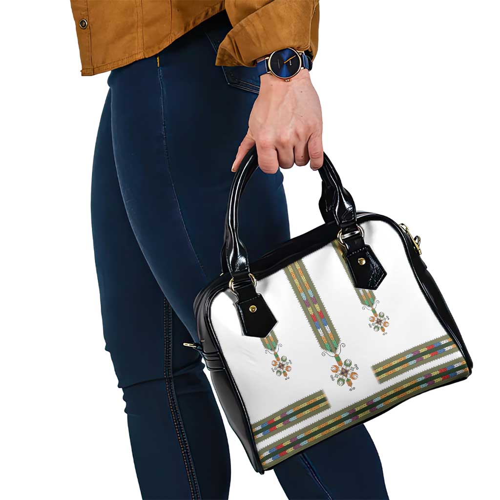 Ethiopian Traditional Habesha Costume Shoulder Handbag Cross With Tilet Pattern