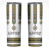 Ethiopian Traditional Habesha Costume Skinny Tumbler Cross With Tilet Pattern