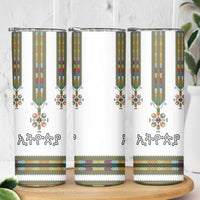 Ethiopian Traditional Habesha Costume Skinny Tumbler Cross With Tilet Pattern