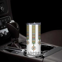 Ethiopian Traditional Habesha Costume Skinny Tumbler Cross With Tilet Pattern