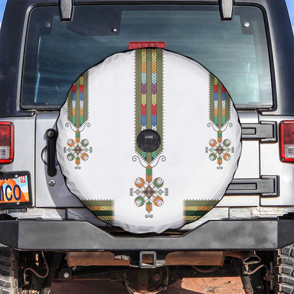 Ethiopian Traditional Habesha Costume Spare Tire Cover Cross With Tilet Pattern
