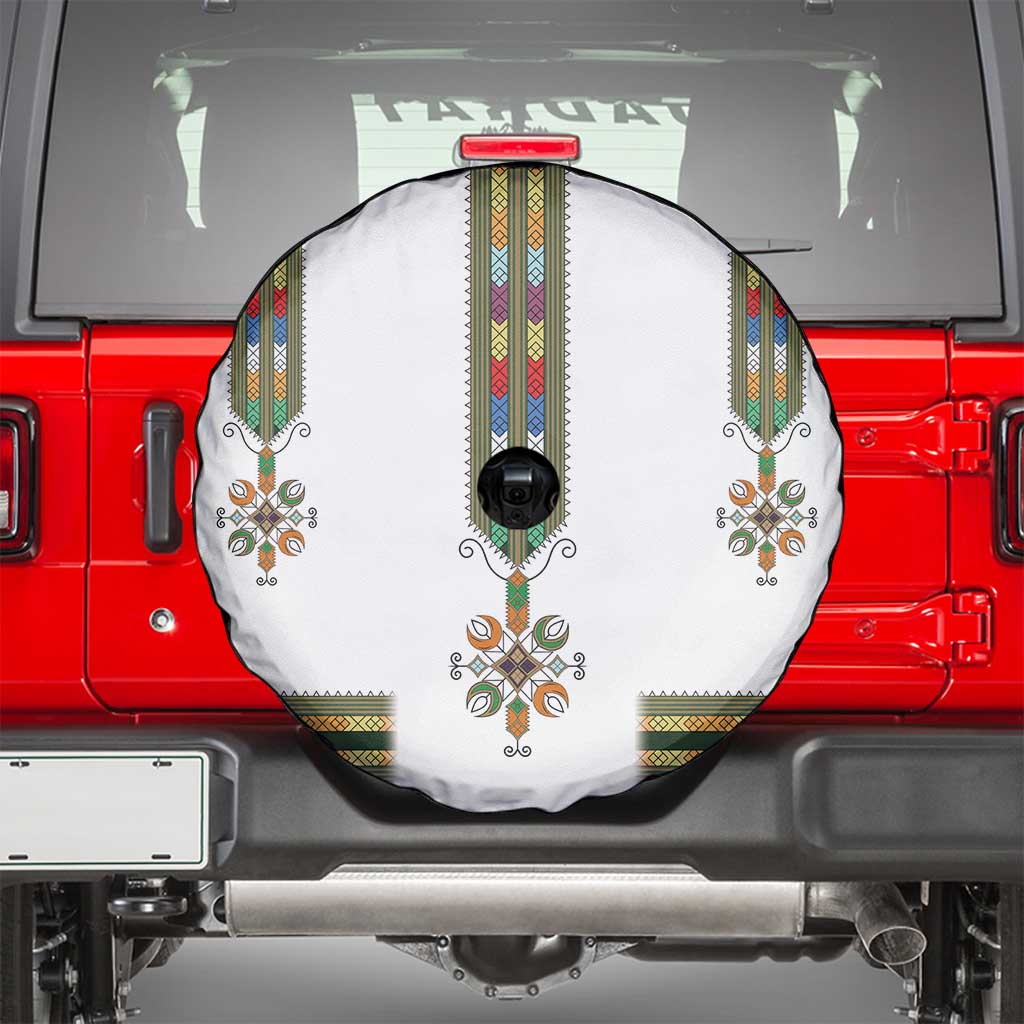 Ethiopian Traditional Habesha Costume Spare Tire Cover Cross With Tilet Pattern