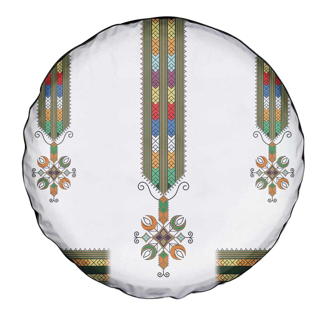 Ethiopian Traditional Habesha Costume Spare Tire Cover Cross With Tilet Pattern