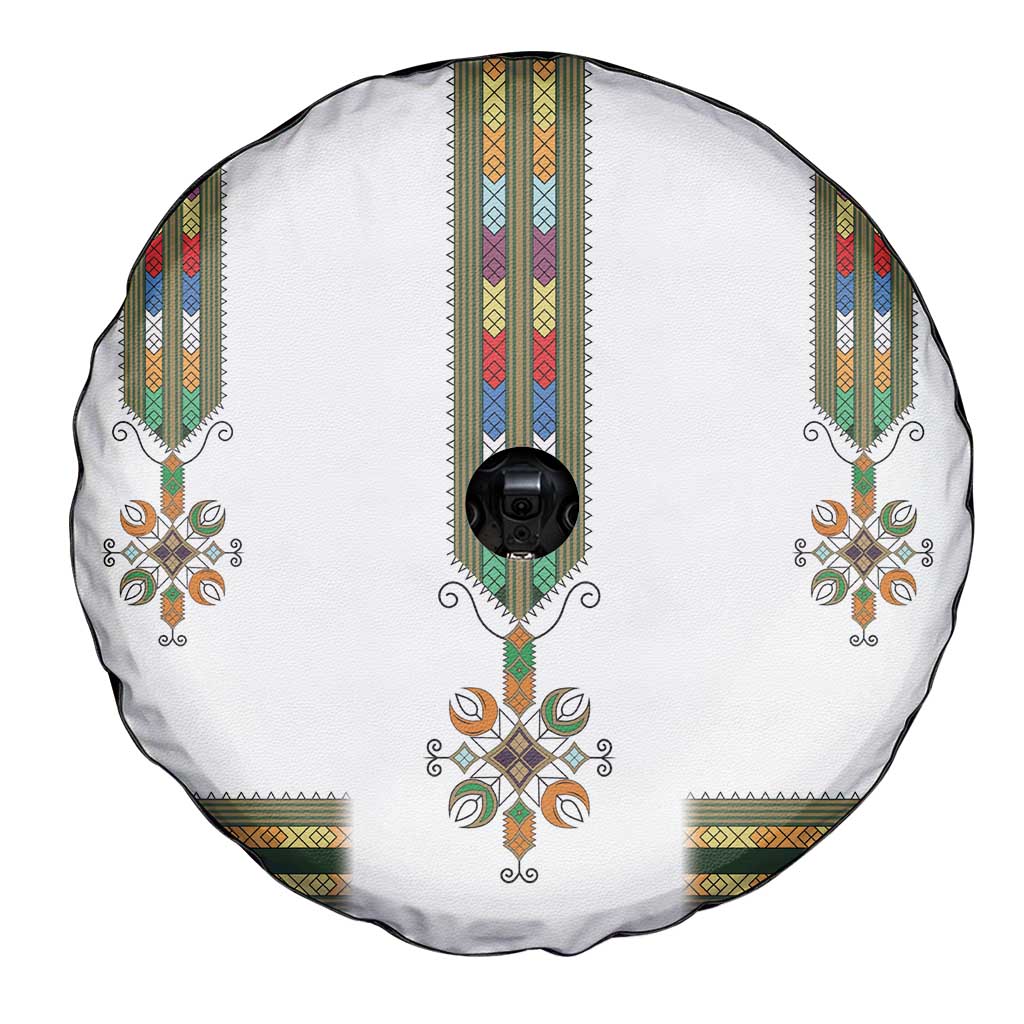 Ethiopian Traditional Habesha Costume Spare Tire Cover Cross With Tilet Pattern