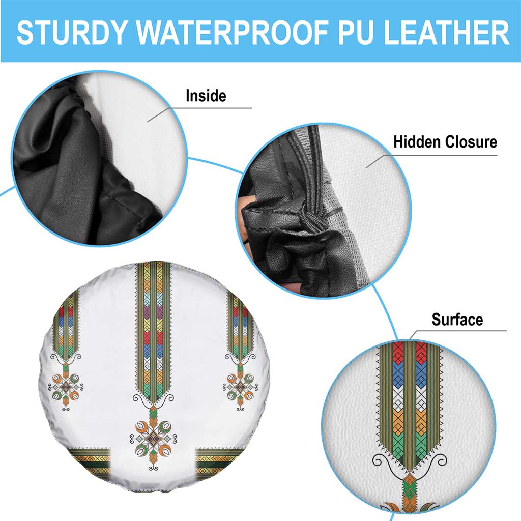 Ethiopian Traditional Habesha Costume Spare Tire Cover Cross With Tilet Pattern
