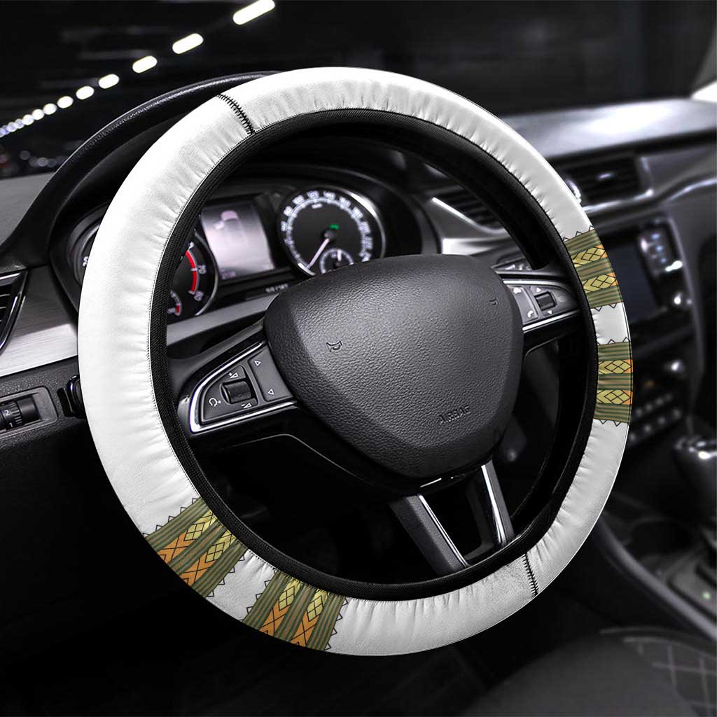 Ethiopian Traditional Habesha Costume Steering Wheel Cover Cross With Tilet Pattern
