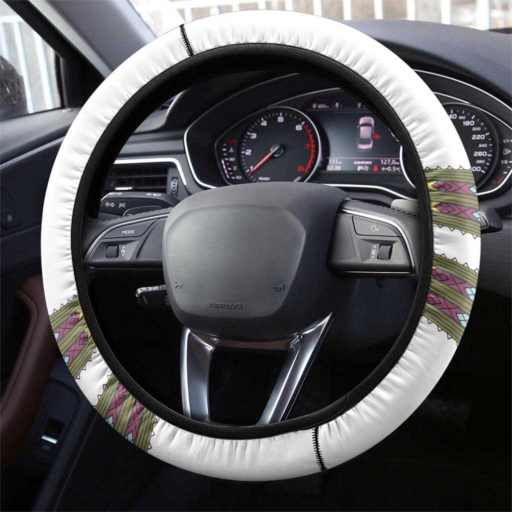 Ethiopian Traditional Habesha Costume Steering Wheel Cover Cross With Tilet Pattern