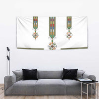 Ethiopian Traditional Habesha Costume Tapestry Cross With Tilet Pattern