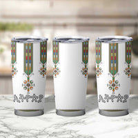Ethiopian Traditional Habesha Costume Tumbler Cup Cross With Tilet Pattern