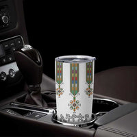 Ethiopian Traditional Habesha Costume Tumbler Cup Cross With Tilet Pattern
