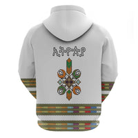 Ethiopian Traditional Habesha Costume Zip Hoodie Cross With Tilet Pattern